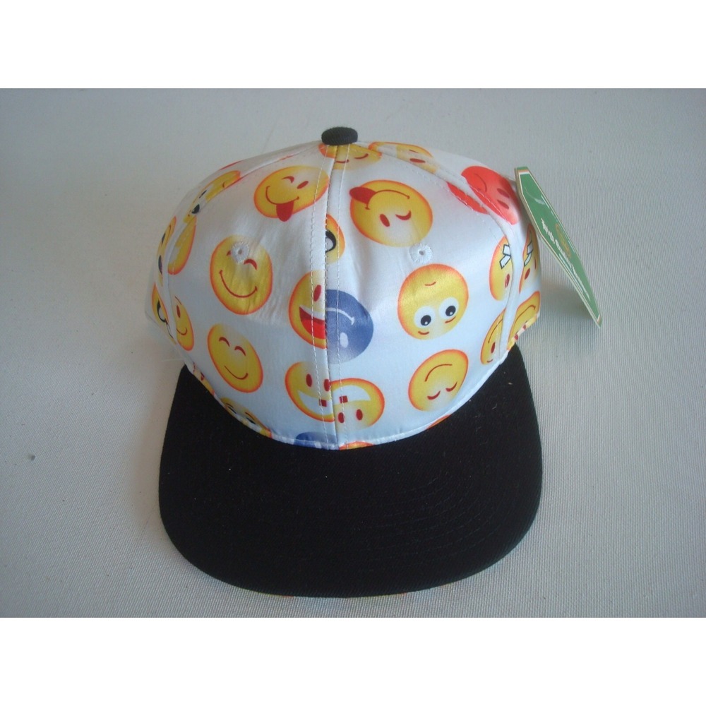 EMOJI HAPPY FACE INFINTY BEACH GOLF snapback DEADSTOCK HAT CAP VINTAGE P3